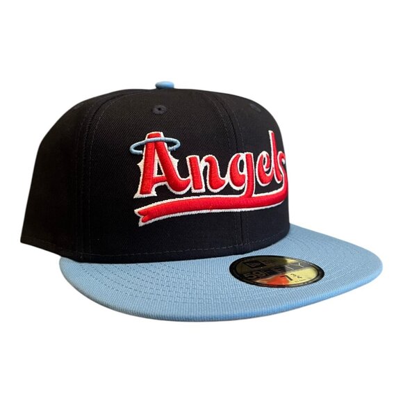 New Era Anaheim Angels City Signature 59FIFTY Fitted Hat Cap Navy - Picture 3 of 8